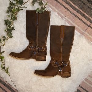 Womens Oak Tree Farms leather square toe boots